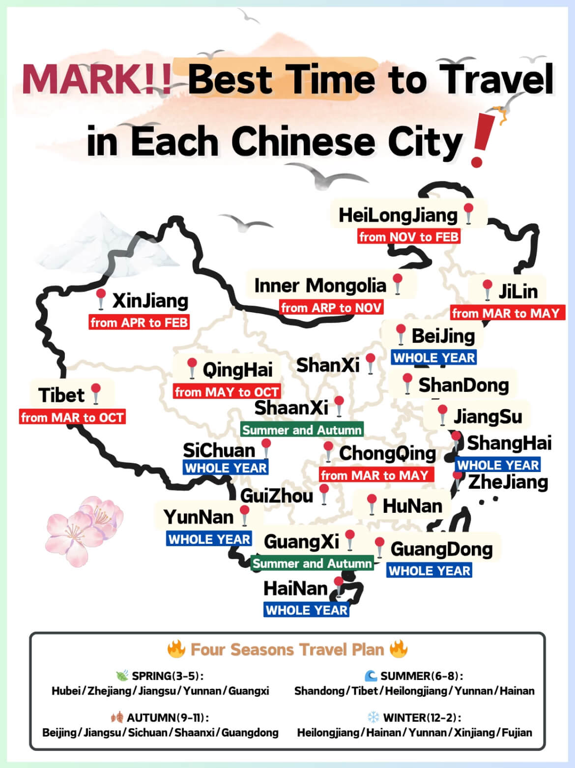 Best time to visit China by season